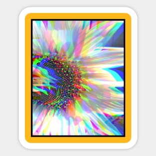 Psychedelic sunflower Sticker